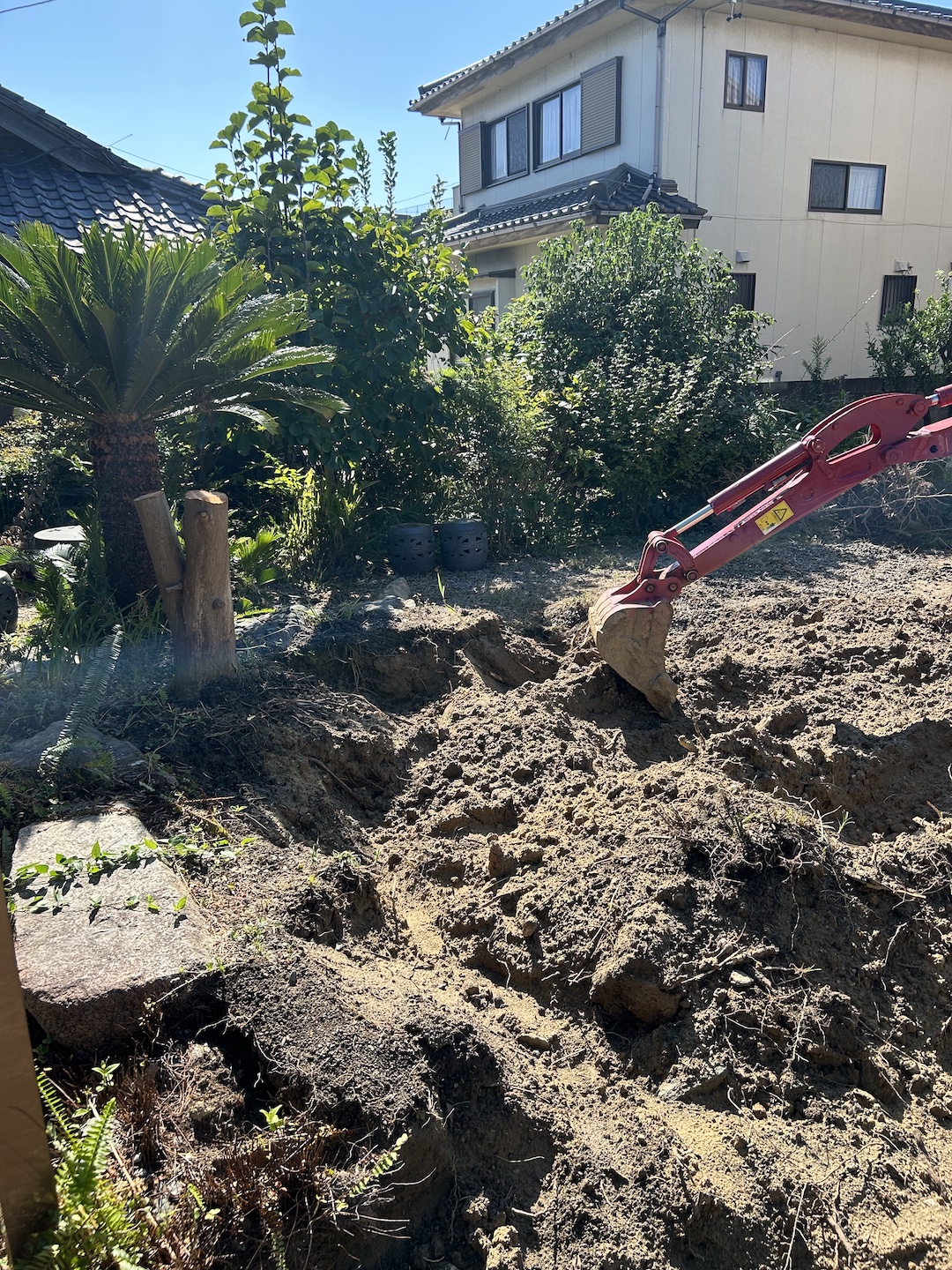 実績紹介　庭じまい　木の掘り起こし
